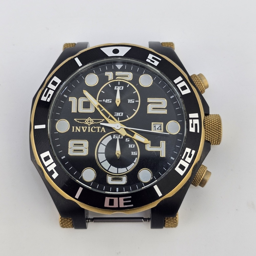 Invicta Pro Driver Men's Watch 50MM Black Dial Date Indicator New Battery